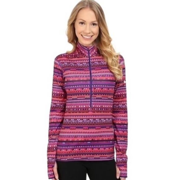 Nike Pro Dri-Fit Half Zip Pullover Lightweight Jacket Purple Pink - Picture 14 of 14